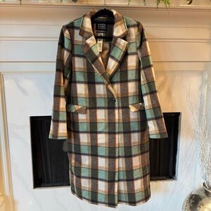 Scotch & Soda Women's Plaid Wool Blend Coat